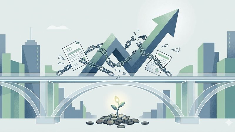 Современная иллюстрация на тему банкротства и реструктуризации долгов для личного банкротства в 2024 году.